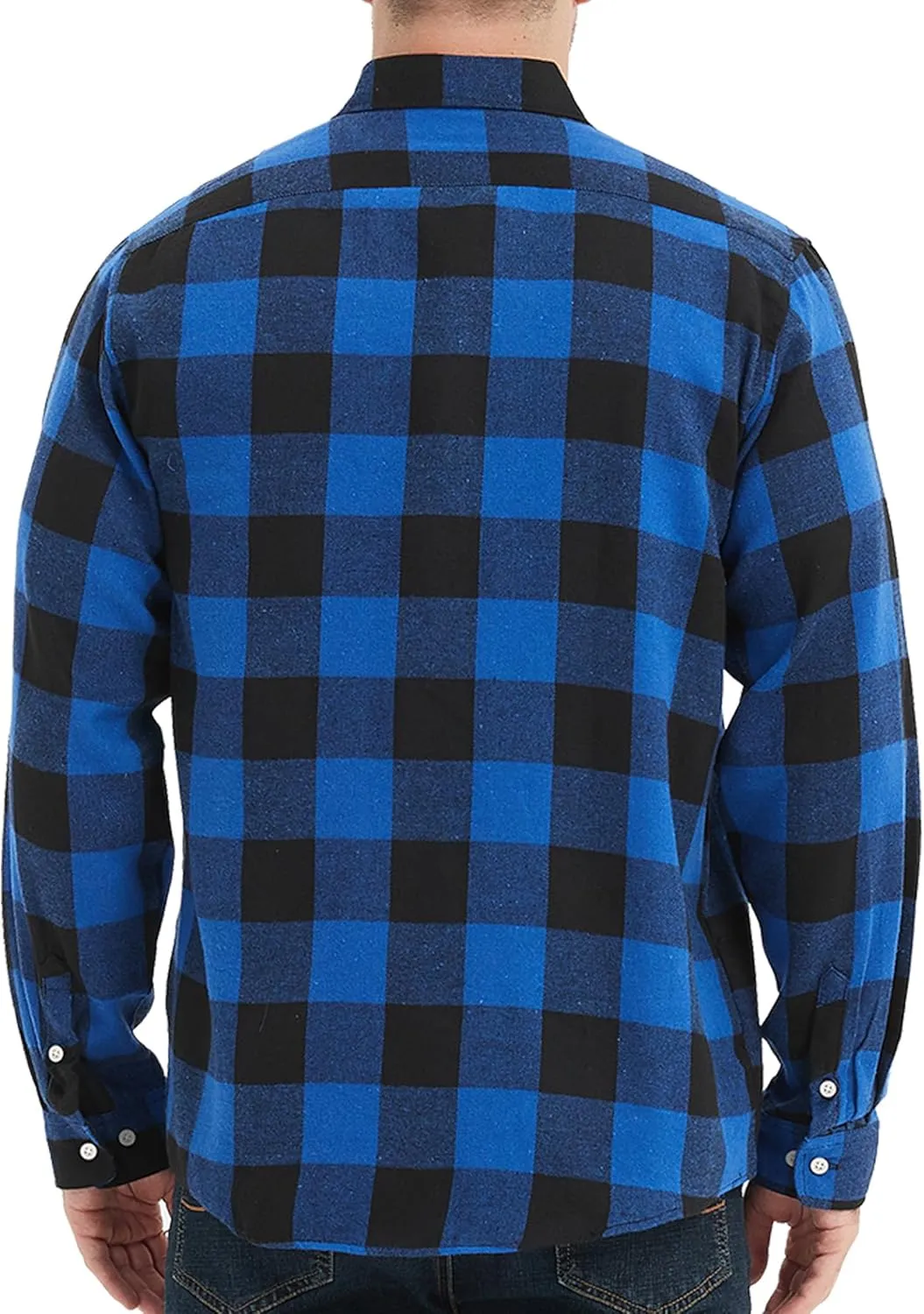 1/3 Pack Mens Flannel Shirt Long Sleeve Plaid Shirts Casual Button Down Buffalo Plaid Checkered Cotton Jacket