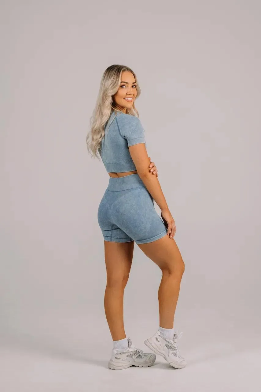 Apex Seamless Tshirt - Azure Blue