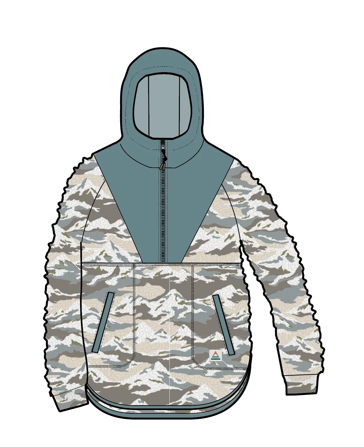 Beaumont Recycled Sherpa Hooded Fleece - Mount Scenic Oatmeal