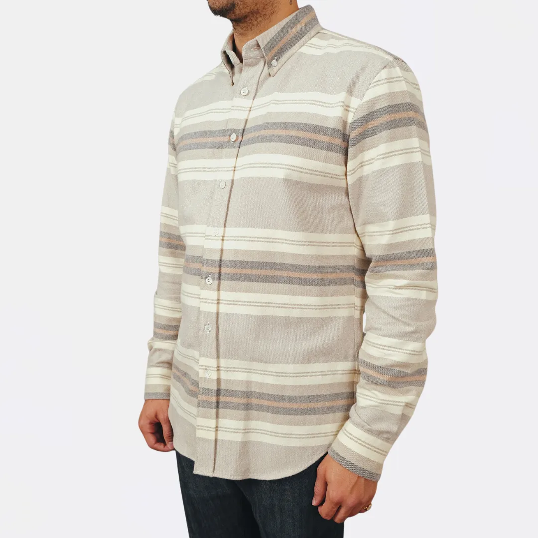 Blanket Flannel Shirt (Natural Stripe)