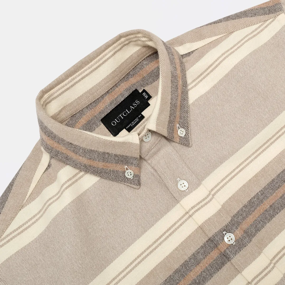 Blanket Flannel Shirt (Natural Stripe)