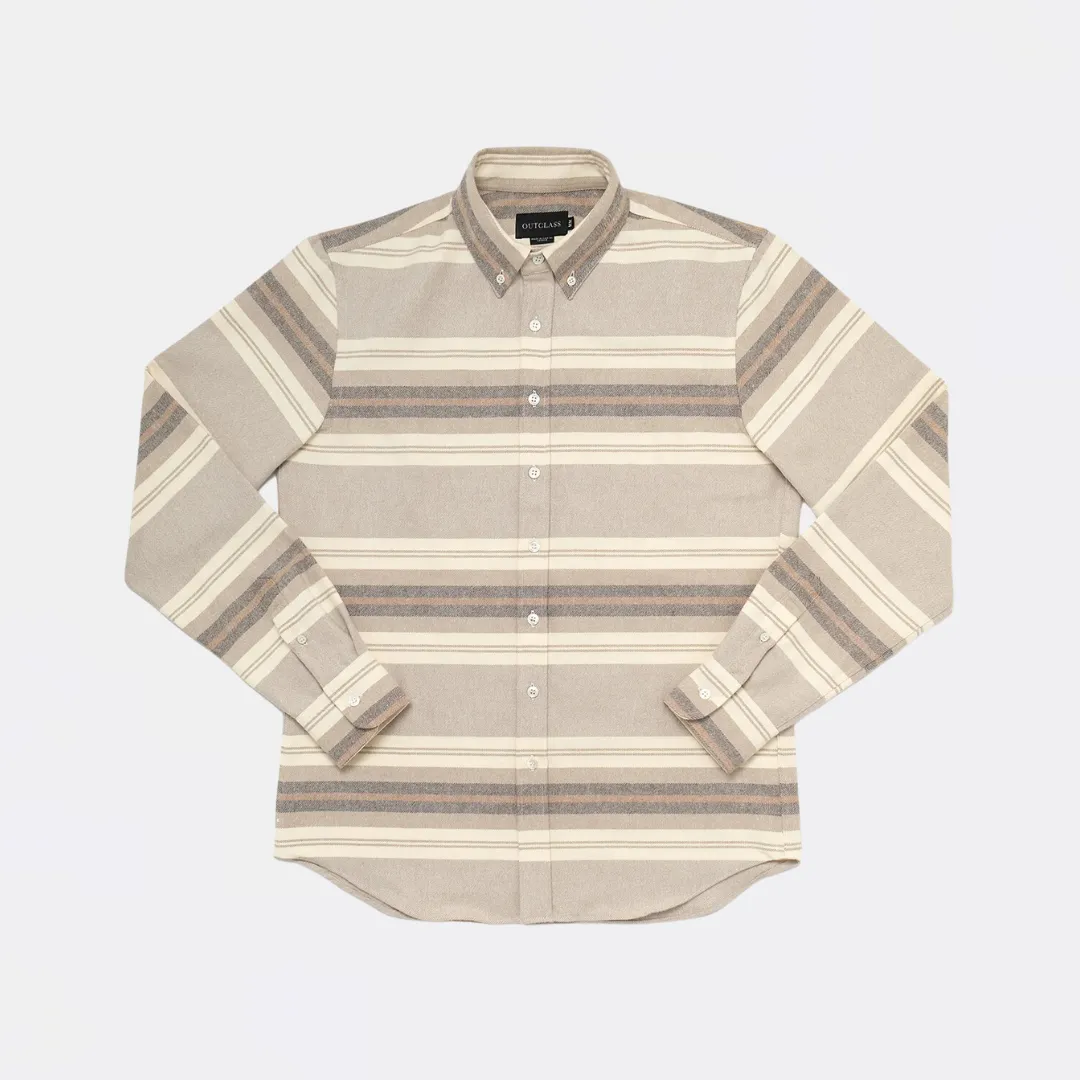 Blanket Flannel Shirt (Natural Stripe)