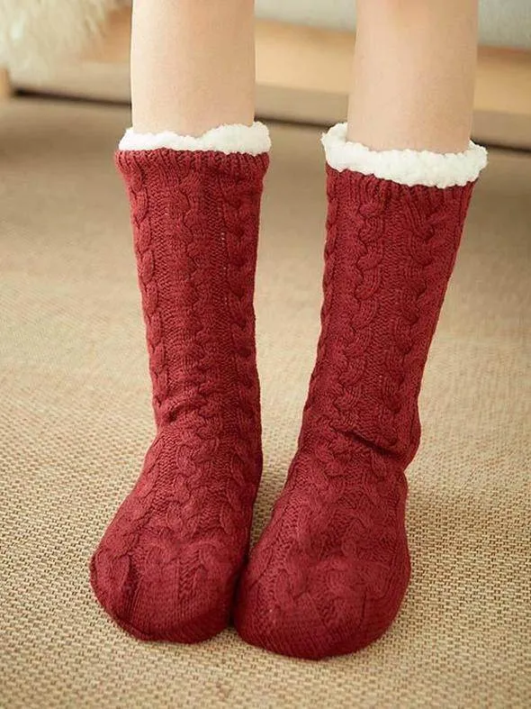 Extra-warm Fleece Indoor Socks #2