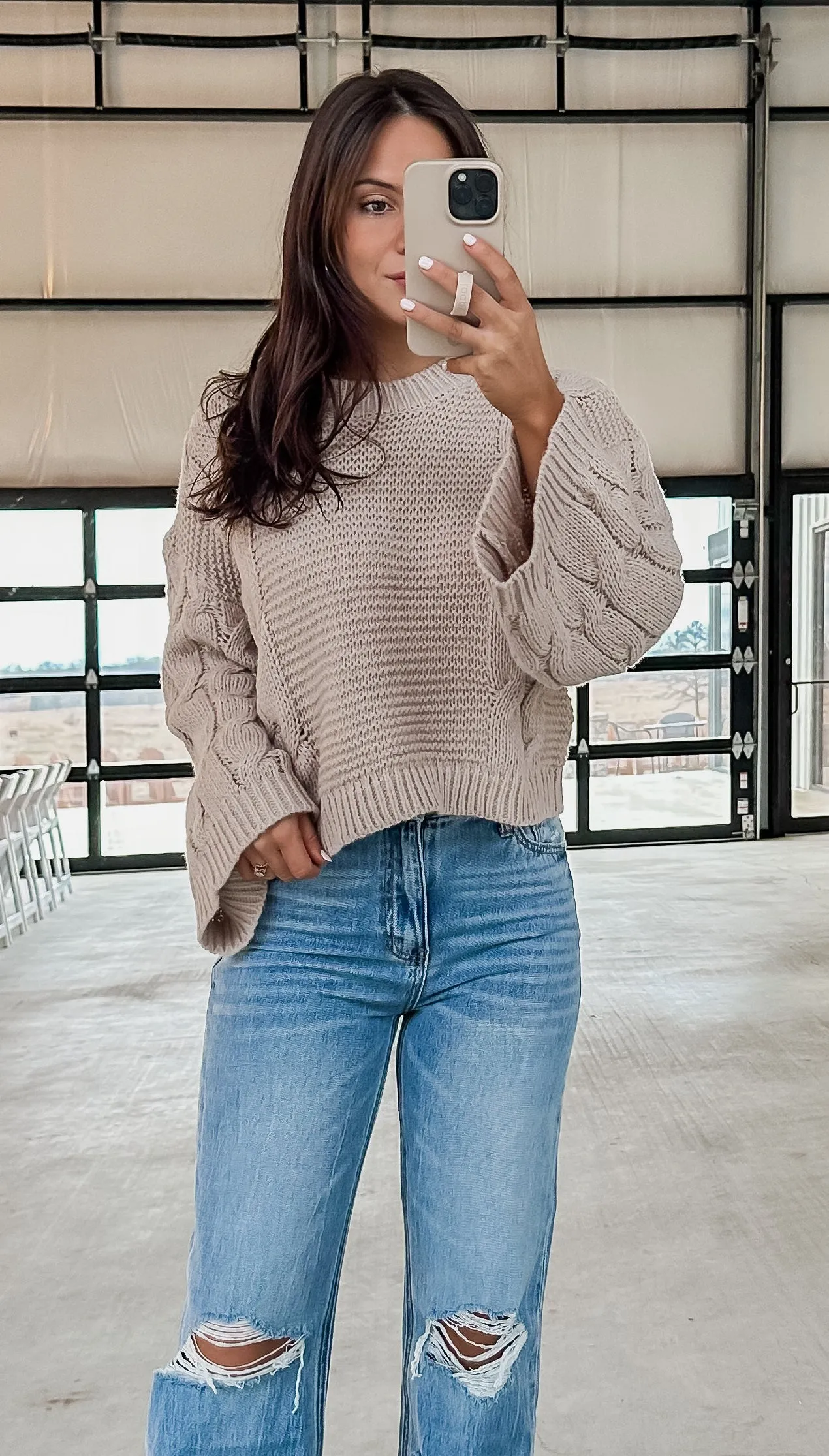 Gather Around Chunky Cable Knit Sweater (FINAL SALE)