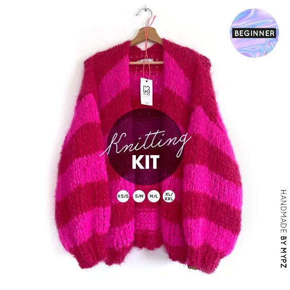Knitting Kit – MYPZ Chunky Mohair Pop Cardigan No.15 (ENG-NL)