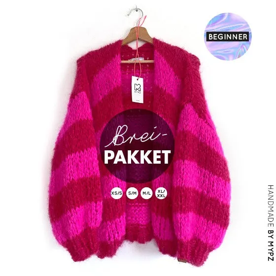 Knitting Kit – MYPZ Chunky Mohair Pop Cardigan No.15 (ENG-NL)