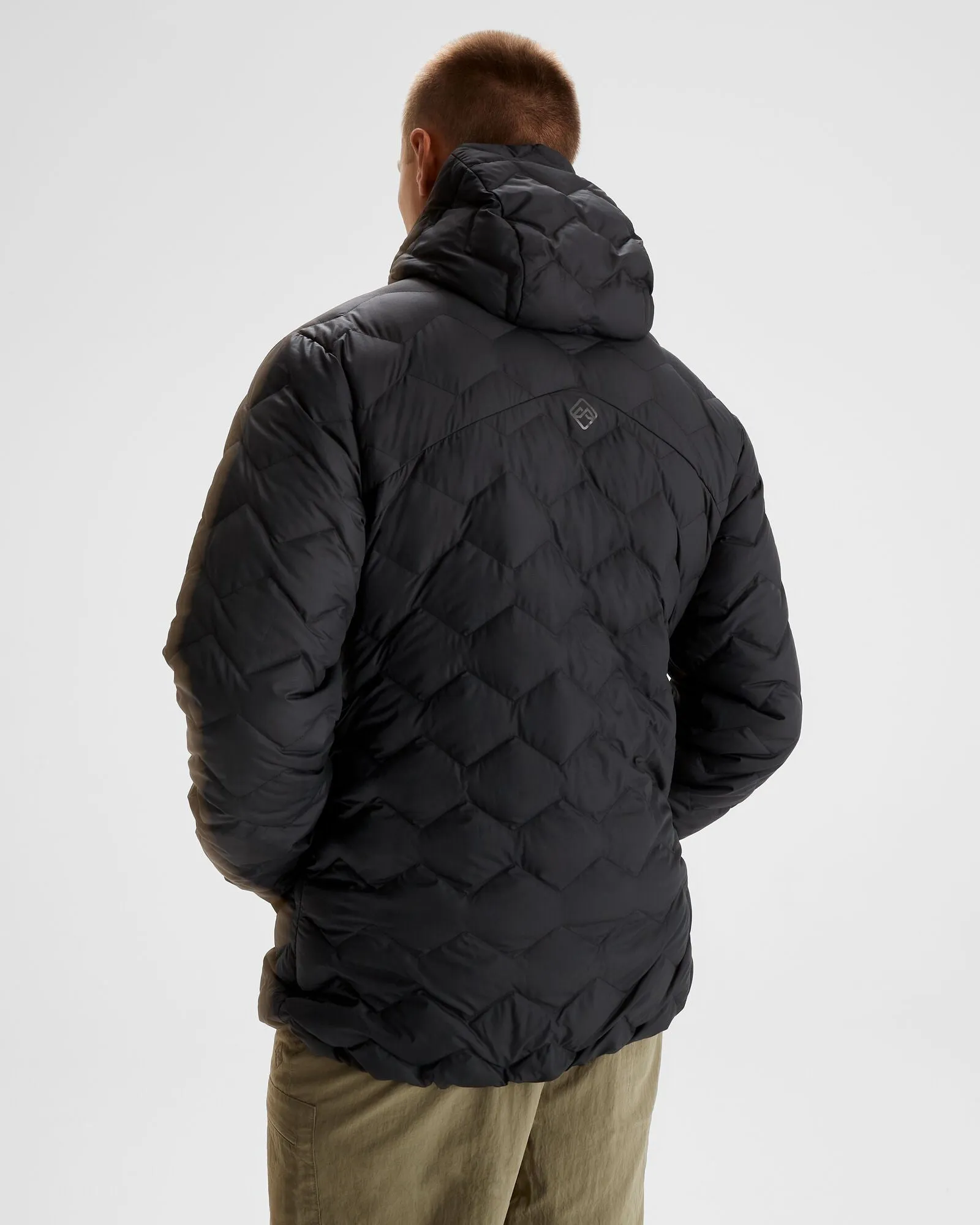 Men's Any Time Down Hooded Parka - Black Stingray