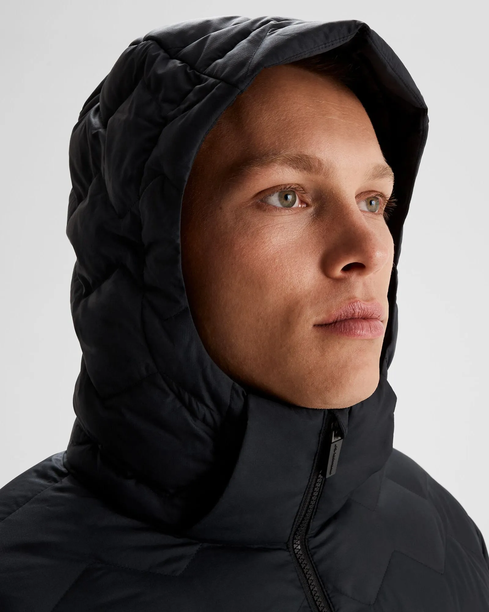 Men's Any Time Down Hooded Parka - Black Stingray