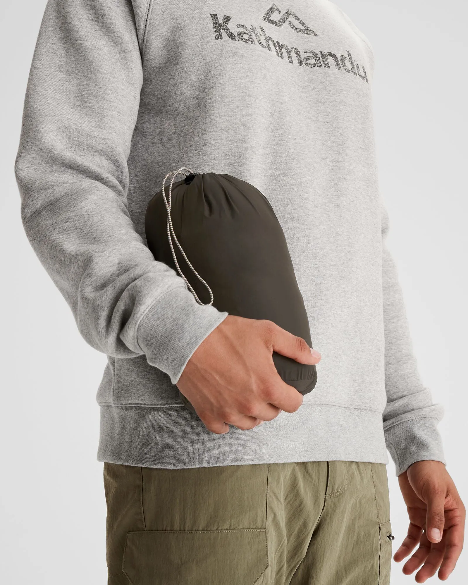 Men's Any Time Down Hooded Parka - Black Stingray