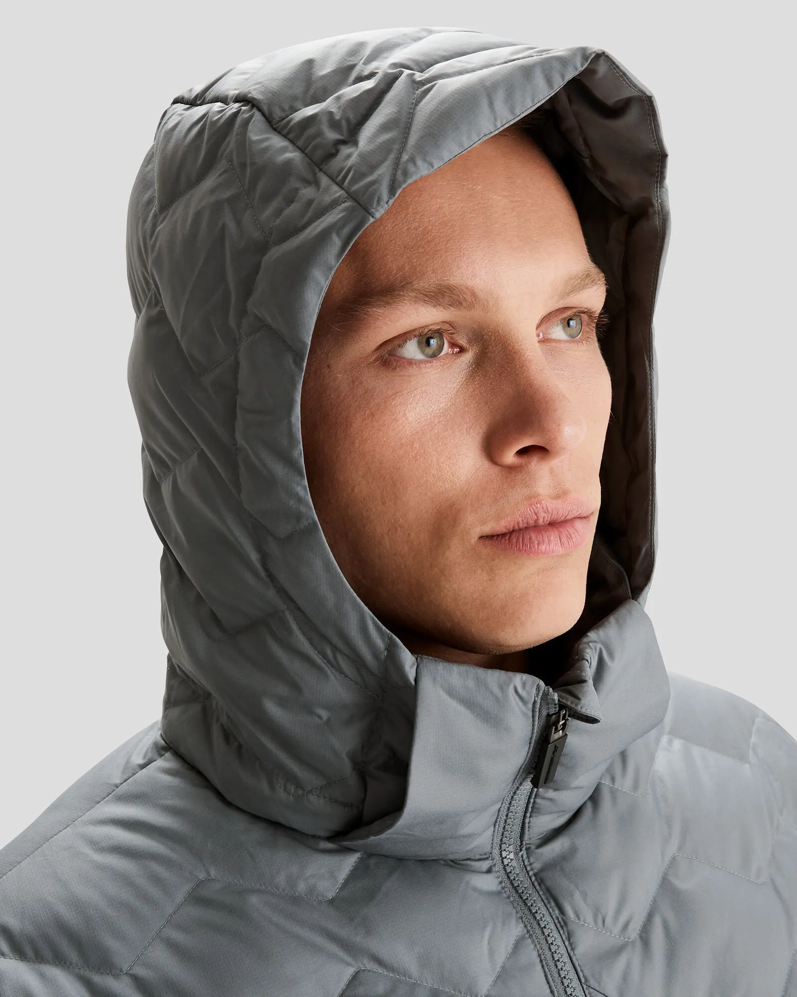 Men's Any Time Down Hooded Parka - Moon