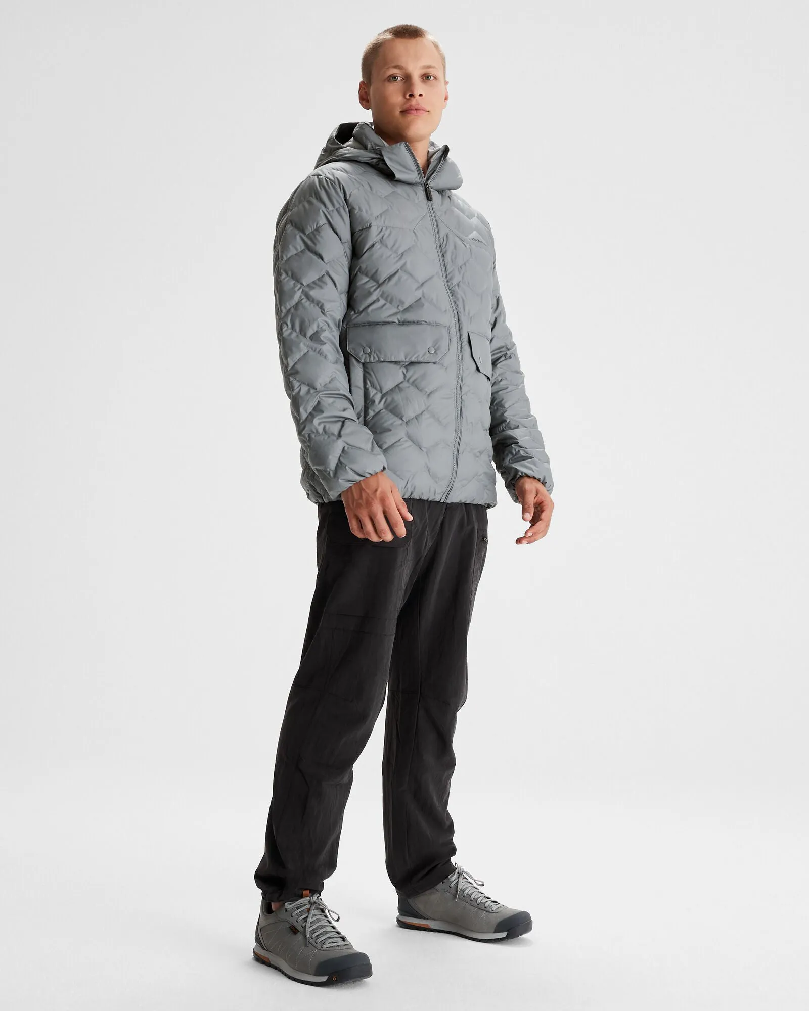 Men's Any Time Down Hooded Parka - Moon