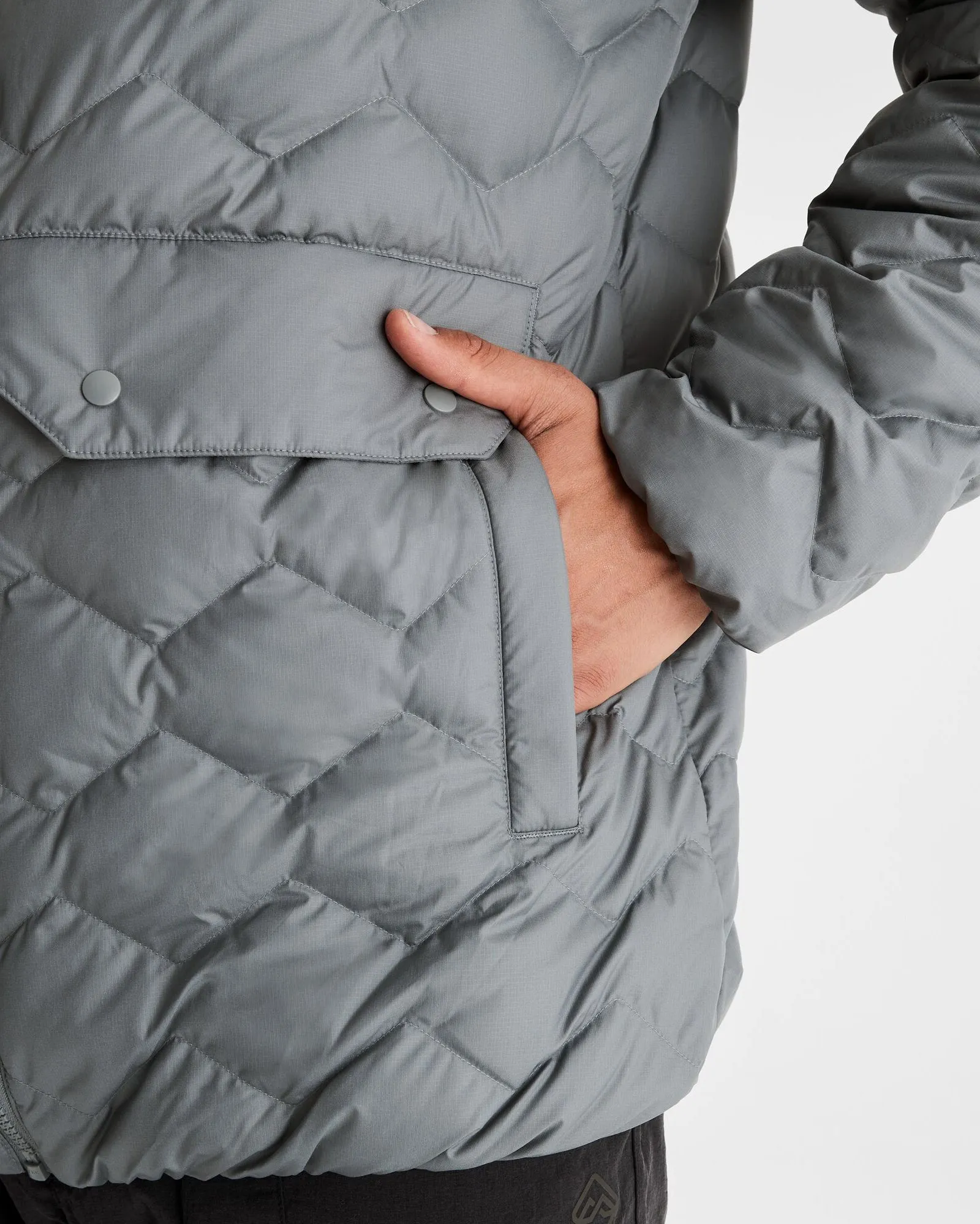 Men's Any Time Down Hooded Parka - Moon