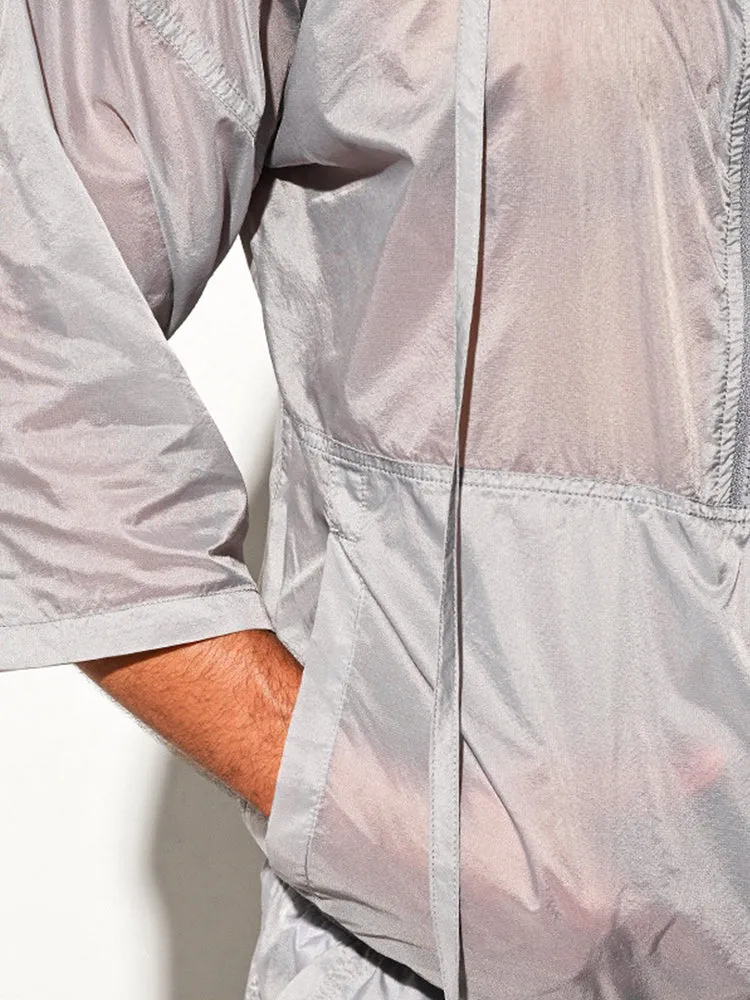 Mens Half Sleeve Hooded Activewear Tops