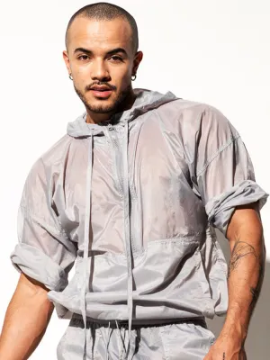 Mens Half Sleeve Hooded Activewear Tops