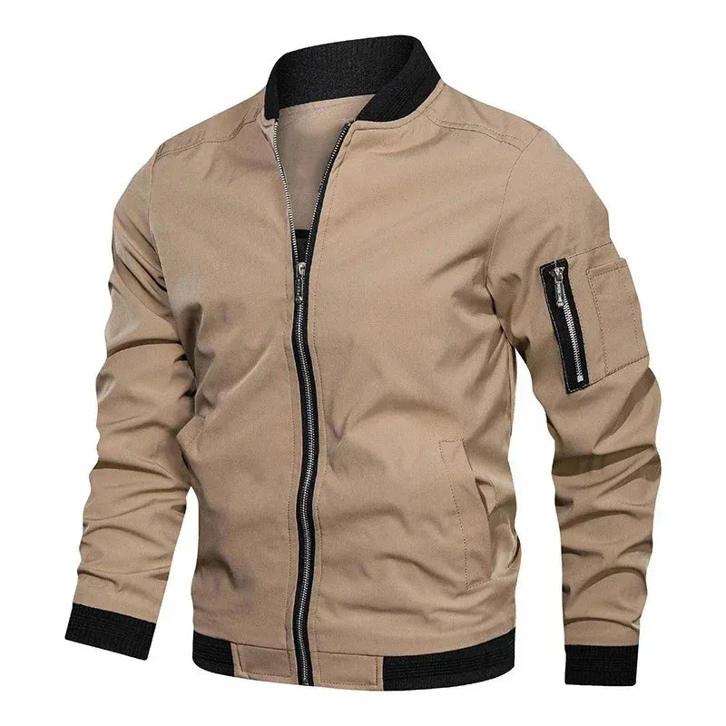 Men's Zippered Multi Pocket Jacket