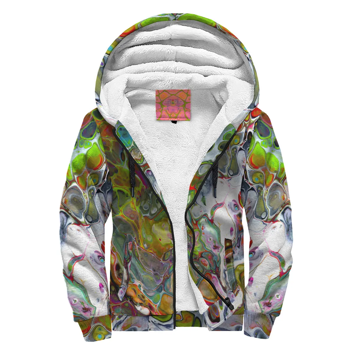 Mossy Melt Unisex Sherpa Zip Hoodie