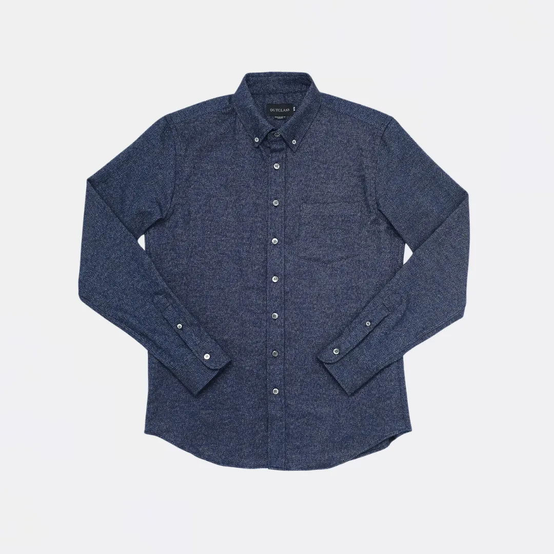 Tweed Flannel Shirt (Indigo)