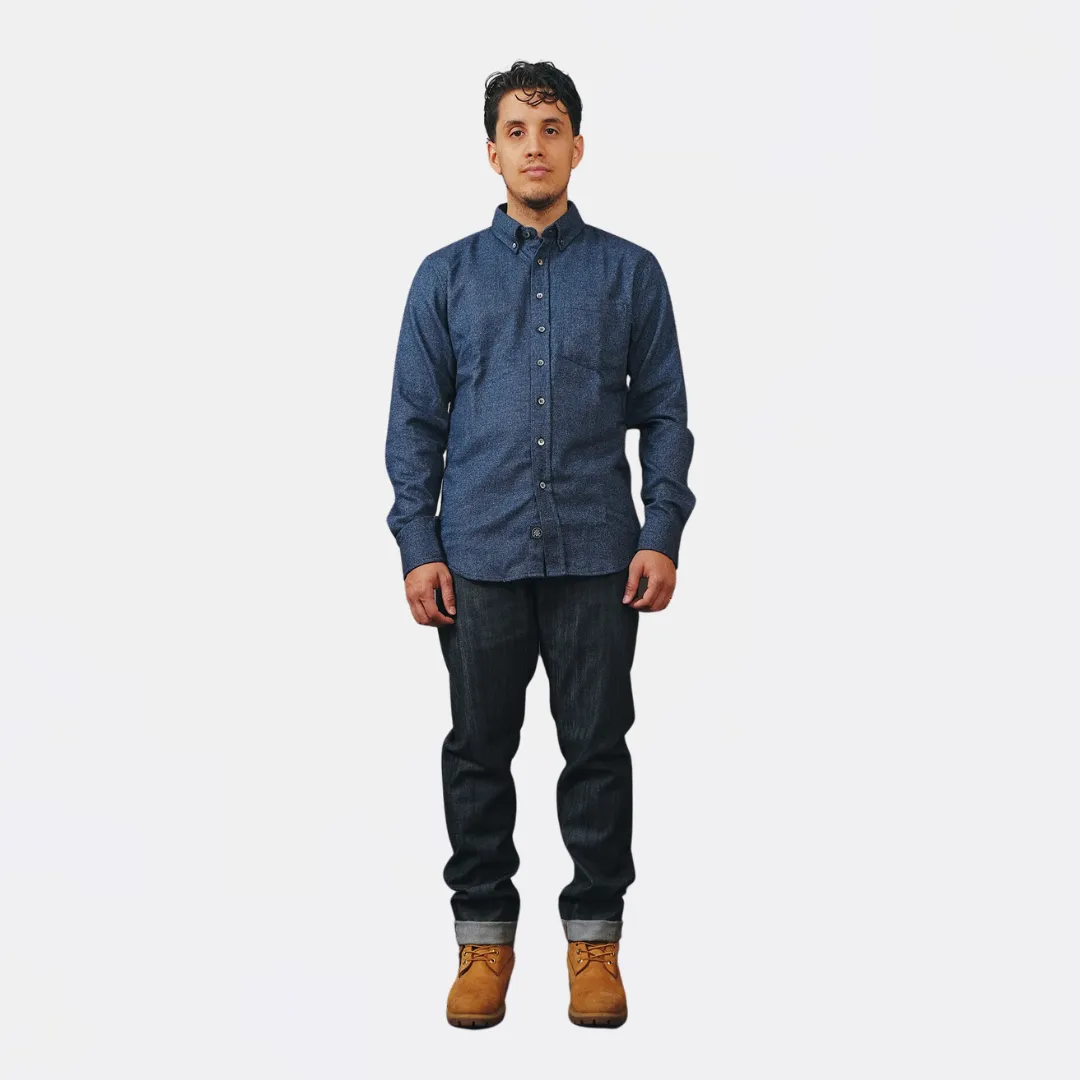 Tweed Flannel Shirt (Indigo)