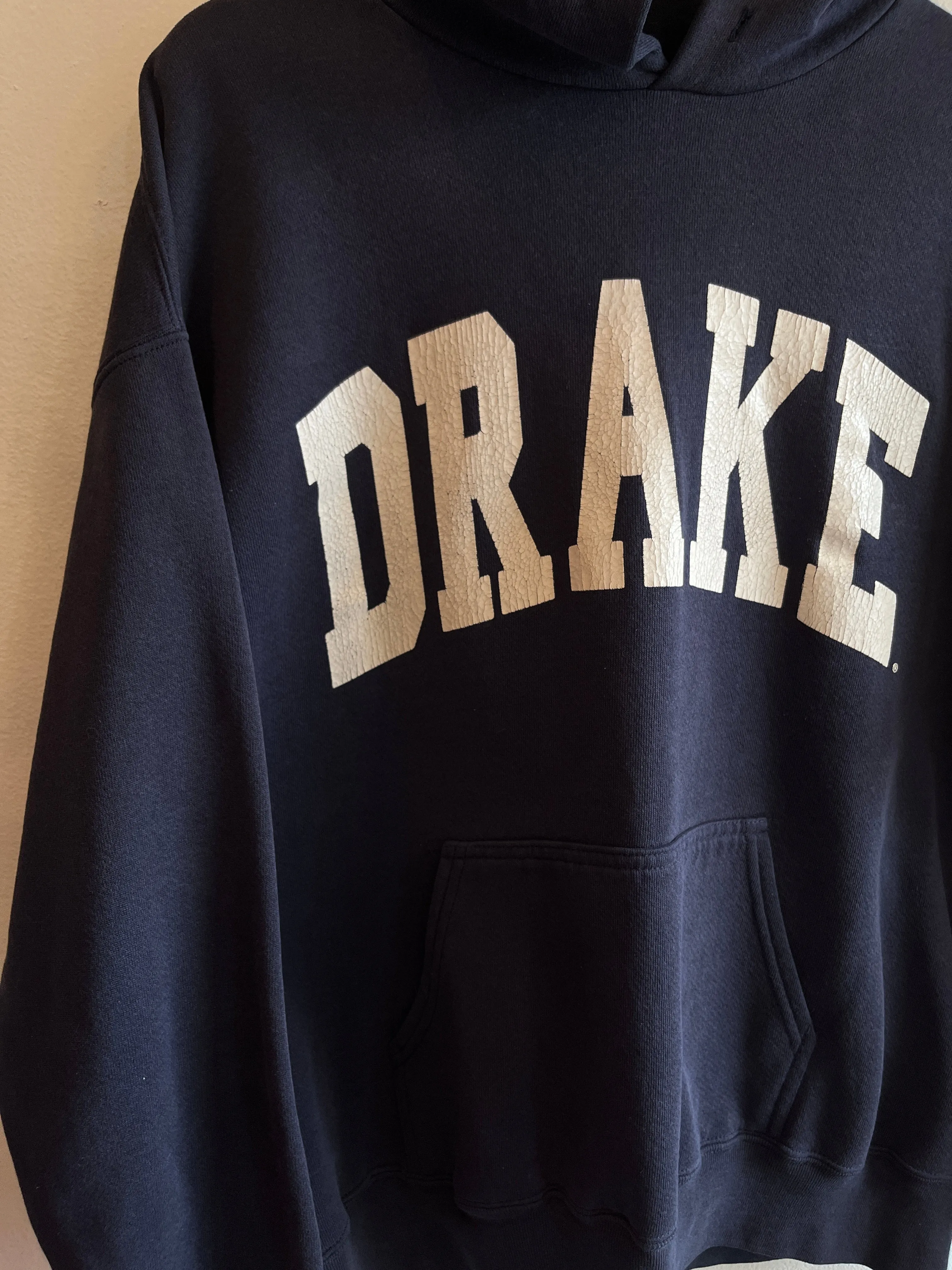 Vintage 1990s Drake University Hooded Sweatshirt