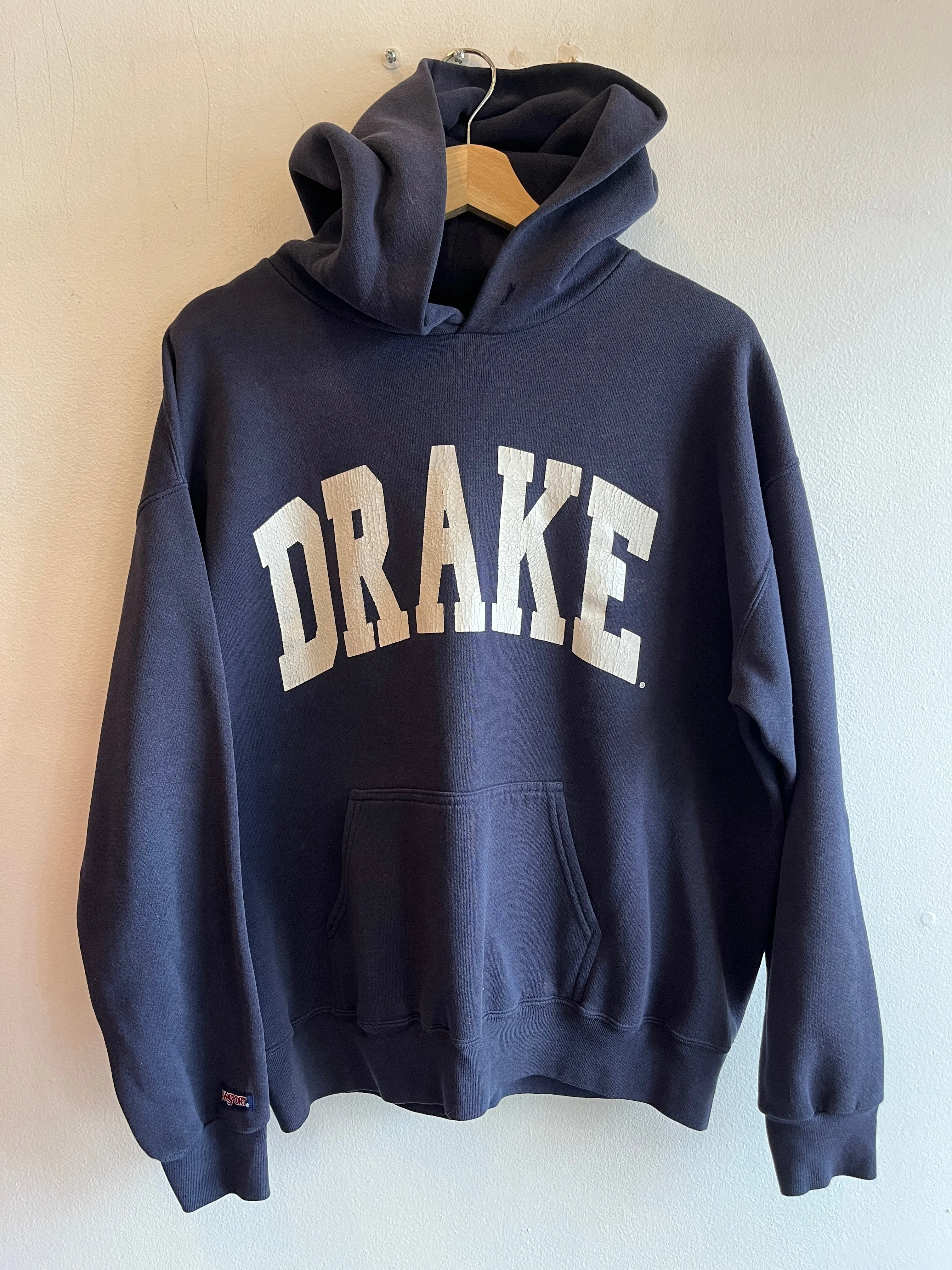 Vintage 1990s Drake University Hooded Sweatshirt