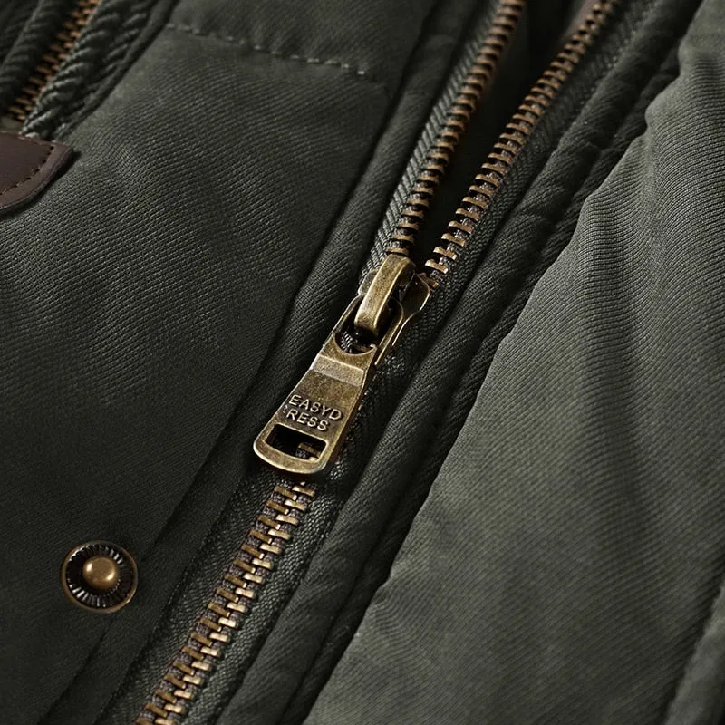 West Louis Windbreaker Male Multi-Pocket Parka